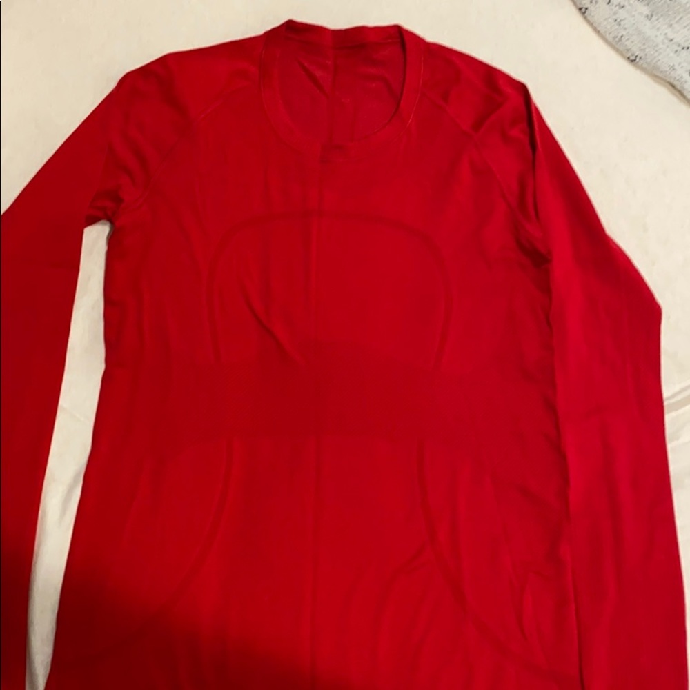 Lulu lemon swiftly tech red long sleeve